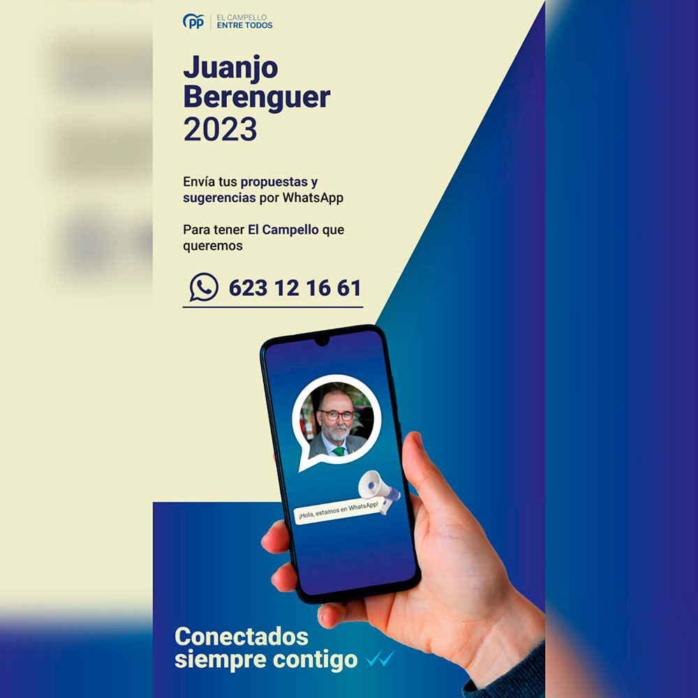 Juanjo Berenguer activa una cuenta especial de whatsApp